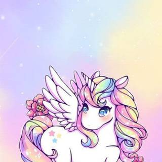 Cute unicorn phone wallpaper