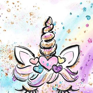 Cute unicorn phone wallpaper