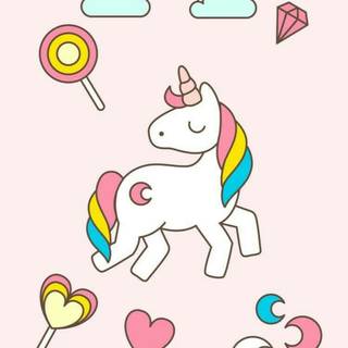 Cute unicorn phone wallpaper