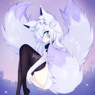 Glowing anime phone wallpaper