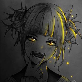 Glowing anime phone wallpaper