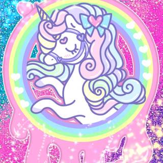 Cute unicorn phone wallpaper