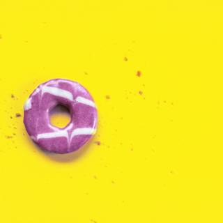 Yellow donut wallpaper