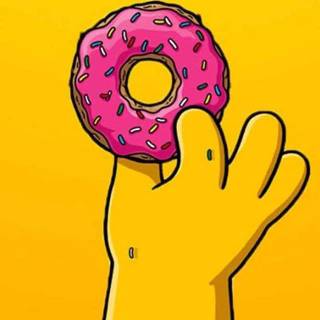 Yellow donut wallpaper
