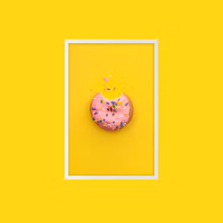 Yellow donut wallpaper