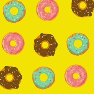 Yellow donut wallpaper