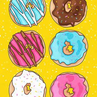 Yellow donut wallpaper