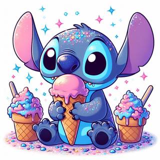 Stitch Ice Cream wallpaper