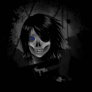 Female skull wallpaper