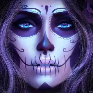Female skull wallpaper
