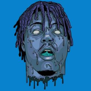 Juice Wrld blue wallpaper