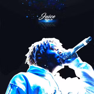 Juice Wrld blue wallpaper
