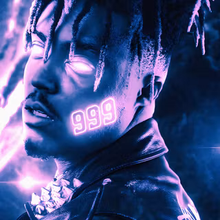 Juice Wrld blue wallpaper