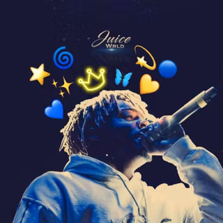 Juice Wrld blue wallpaper