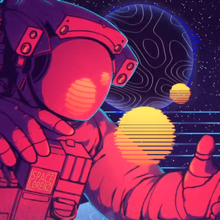 Space wave wallpaper