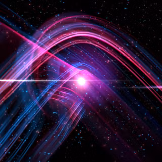 Space wave wallpaper