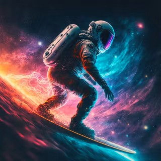 Space wave wallpaper