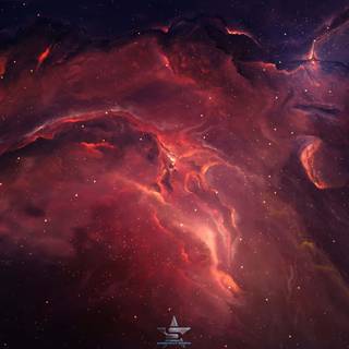 Space wave wallpaper