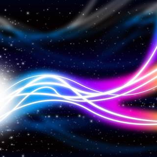 Space wave wallpaper