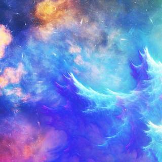 Space wave wallpaper