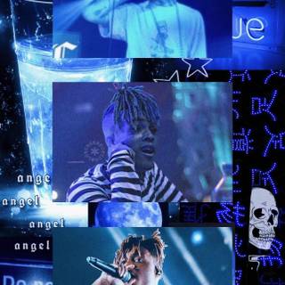 Juice Wrld blue wallpaper