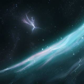 Space wave wallpaper