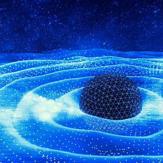 Space wave wallpaper