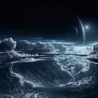 Space wave wallpaper