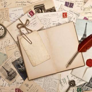 Vintage letter wallpaper