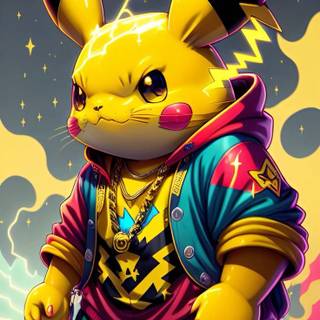 Gangster Pikachu wallpaper