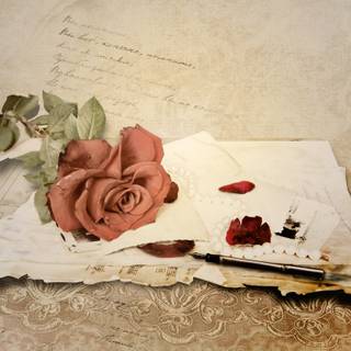 Vintage letter wallpaper