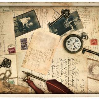 Vintage letter wallpaper