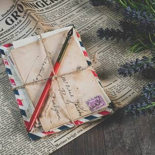 Vintage letter wallpaper