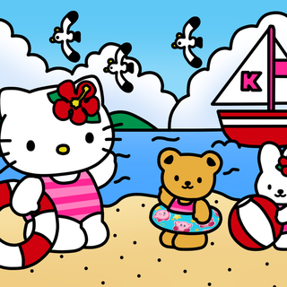 Hello Kitty beach wallpaper