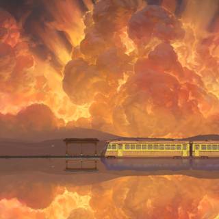 Spirited Away train wallpaper