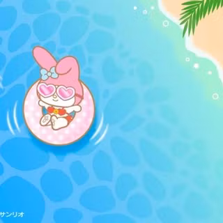 Hello Kitty beach wallpaper