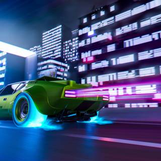 Cyberpunk car 4k wallpaper