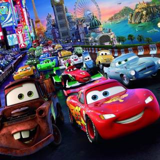 4k cartoon car wallpaper