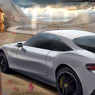 4k cartoon car wallpaper