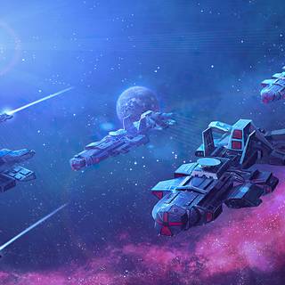 Space ship phone wallpaper