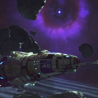 Space ship phone wallpaper