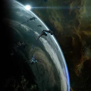 Space ship phone wallpaper