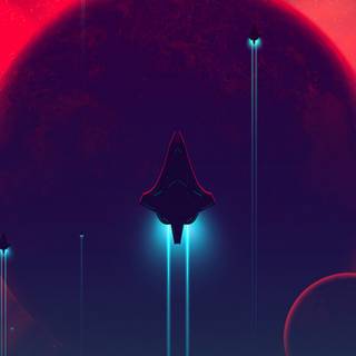 Space ship phone wallpaper