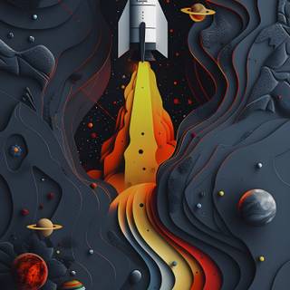 Space ship phone wallpaper