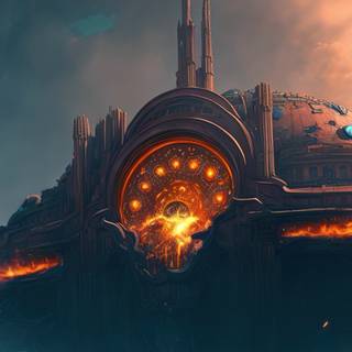 Space ship phone wallpaper