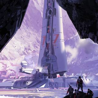 Space ship phone wallpaper