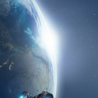 Space ship phone wallpaper