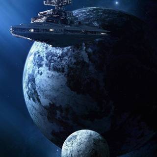 Space ship phone wallpaper