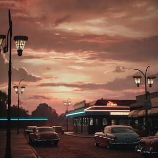 Street lights iPhone wallpaper