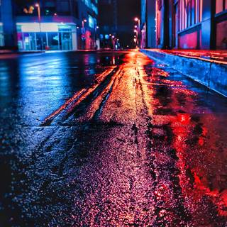 Street lights iPhone wallpaper